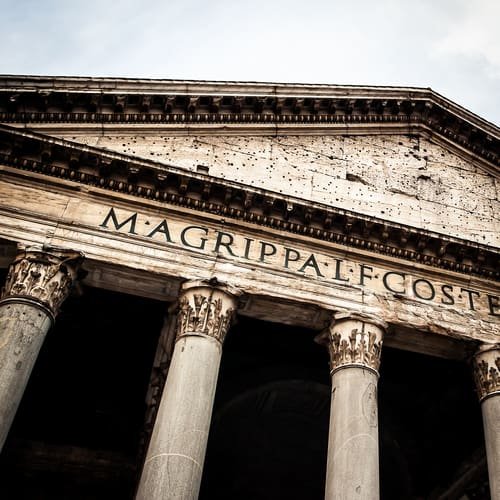 Roman Pantheon - How old is concrete