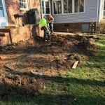 Concrete patio construction