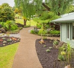 Concrete garden landscaping