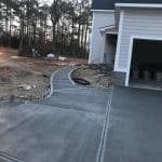 Concrete driveway