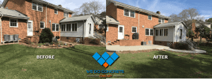 before and after concrete patio