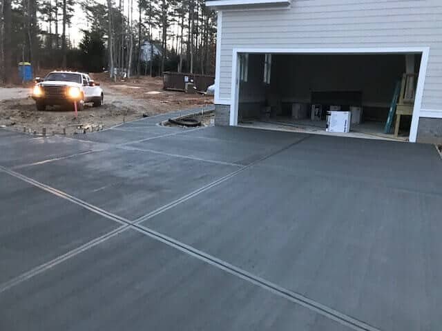 Concrete driveway