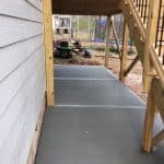 Concrete under deck